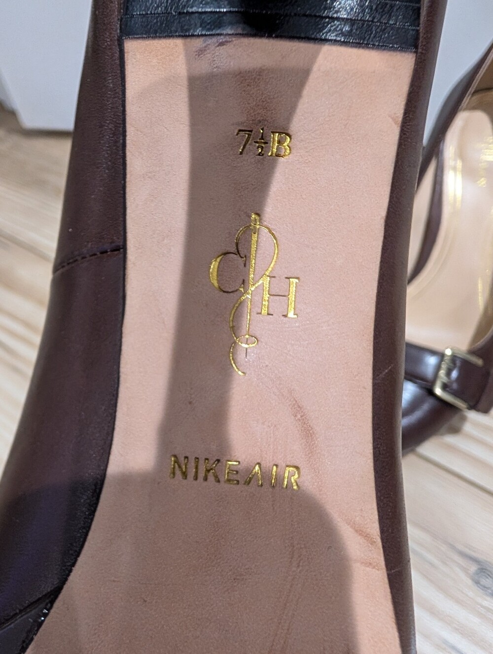 Cole Haan Brown Leather Platform Pumps Size 7.5B | Classic Career Heels - Picture 5 of 6